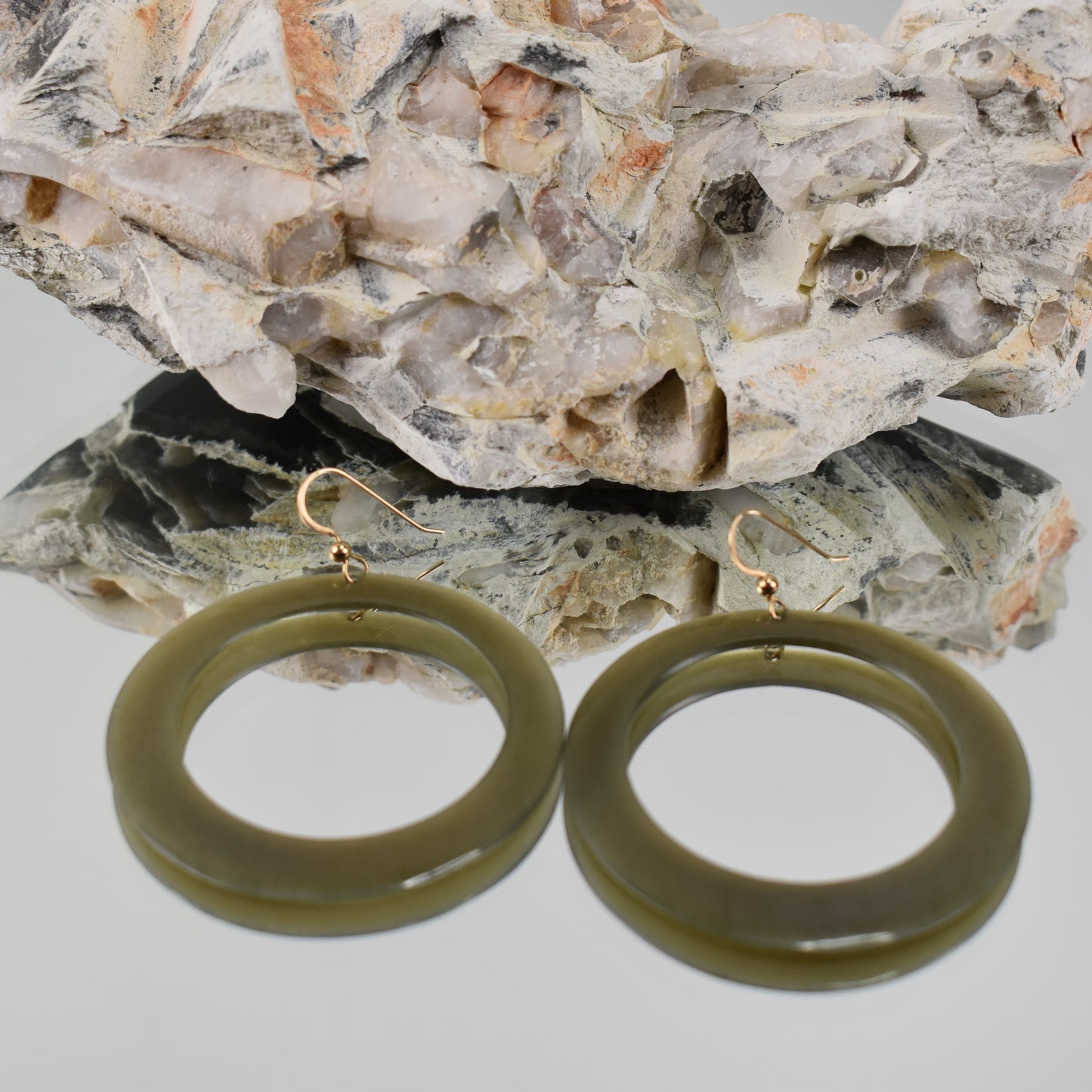 Sky Jade Hoop Earrings 10004