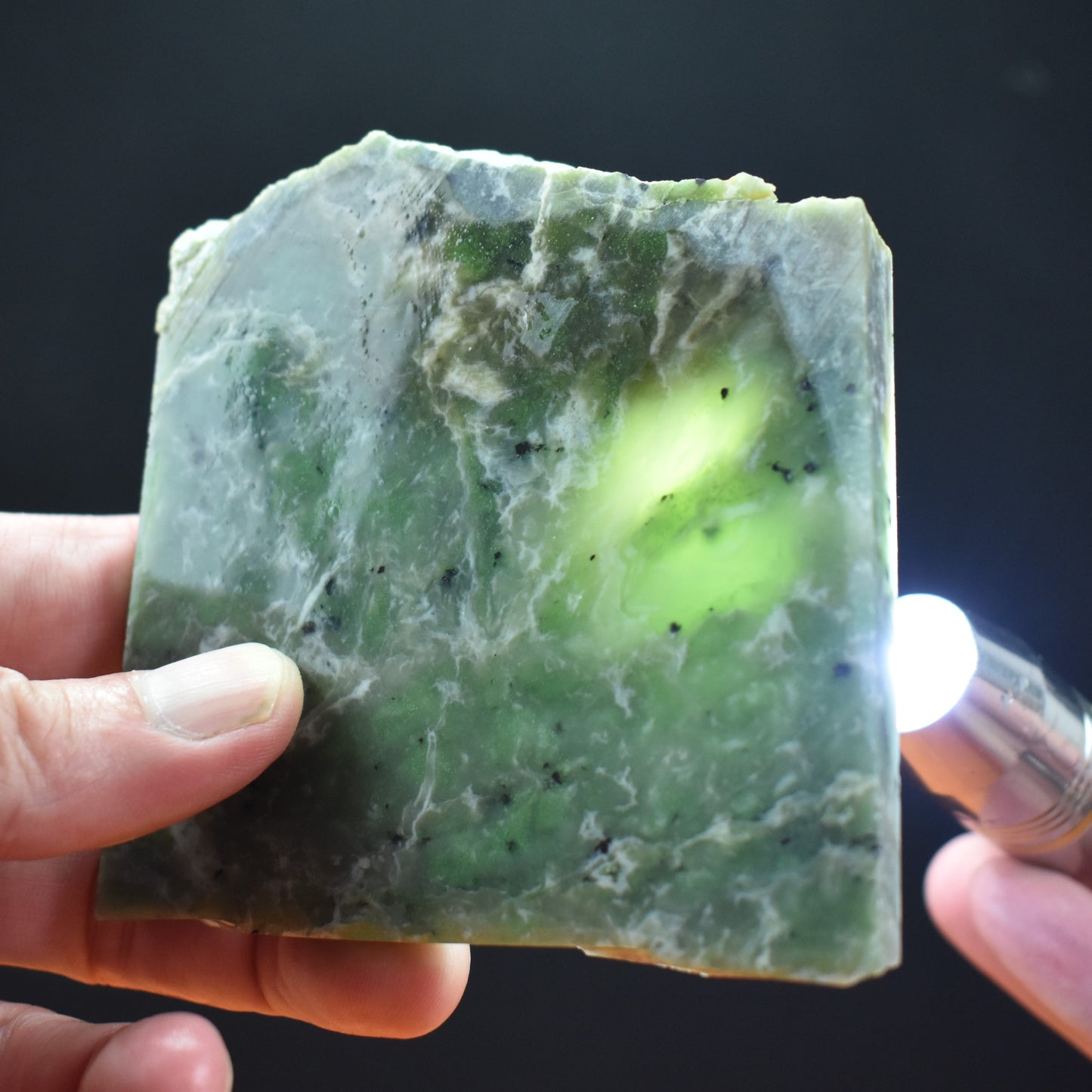 Washington State White/Green Jade