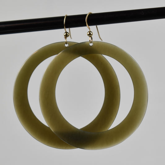 Sky Jade Hoop Earrings 10004