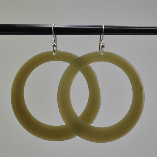 Sky Jade Hoop Earrings 10005