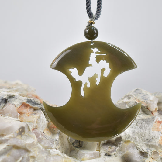 Sky Jade Rider Pendant 10003
